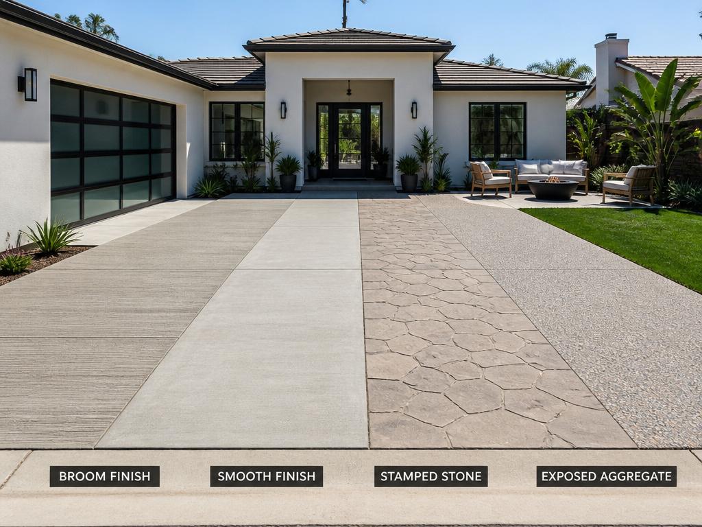 Choosing the Right Concrete Finish for Your Patio or Driveway